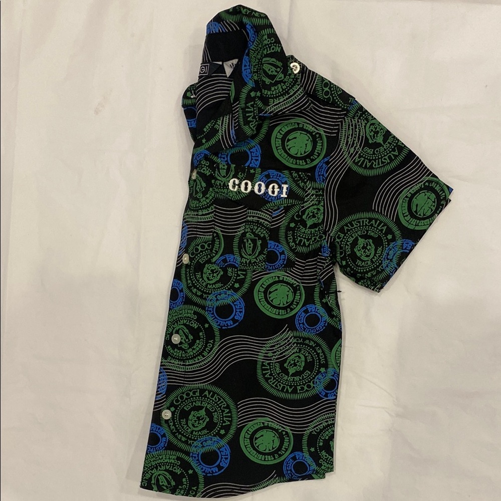 COOGI Green and Blue Matching Set Button Down Shirt - Picture 5 of 11